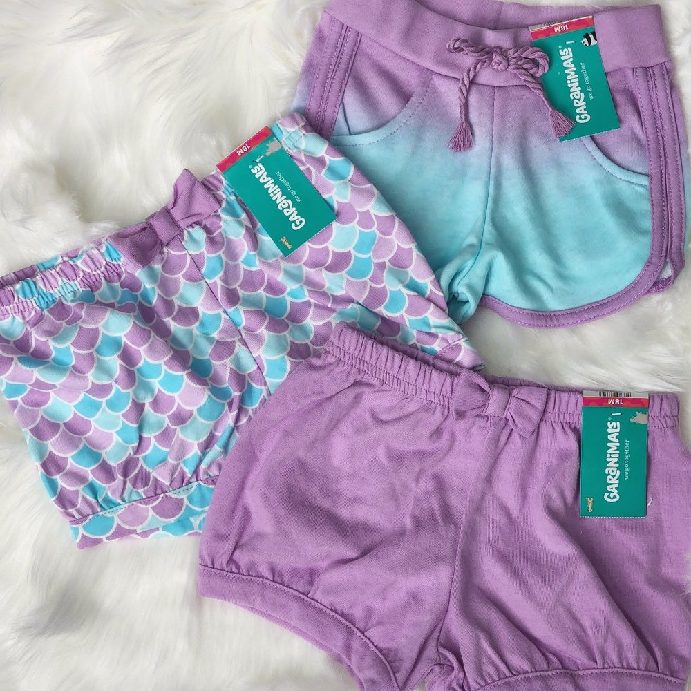 🆕️ Garanimals Baby Girls Shorts Bundle, 18M